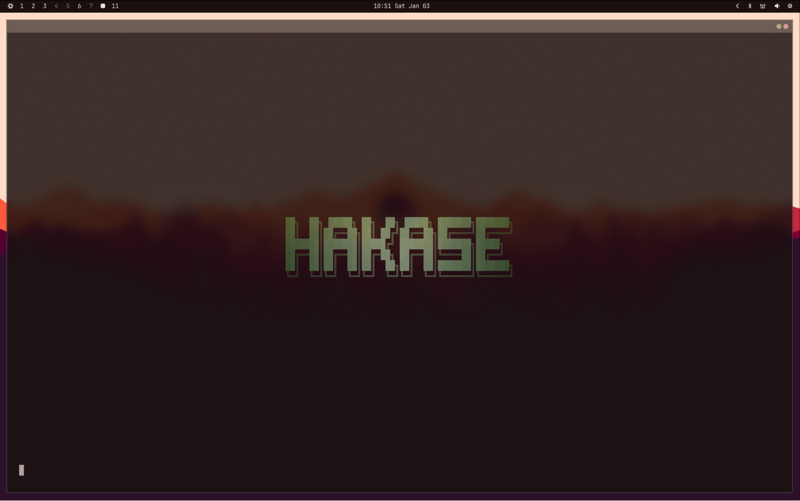 Desktop with Hakase